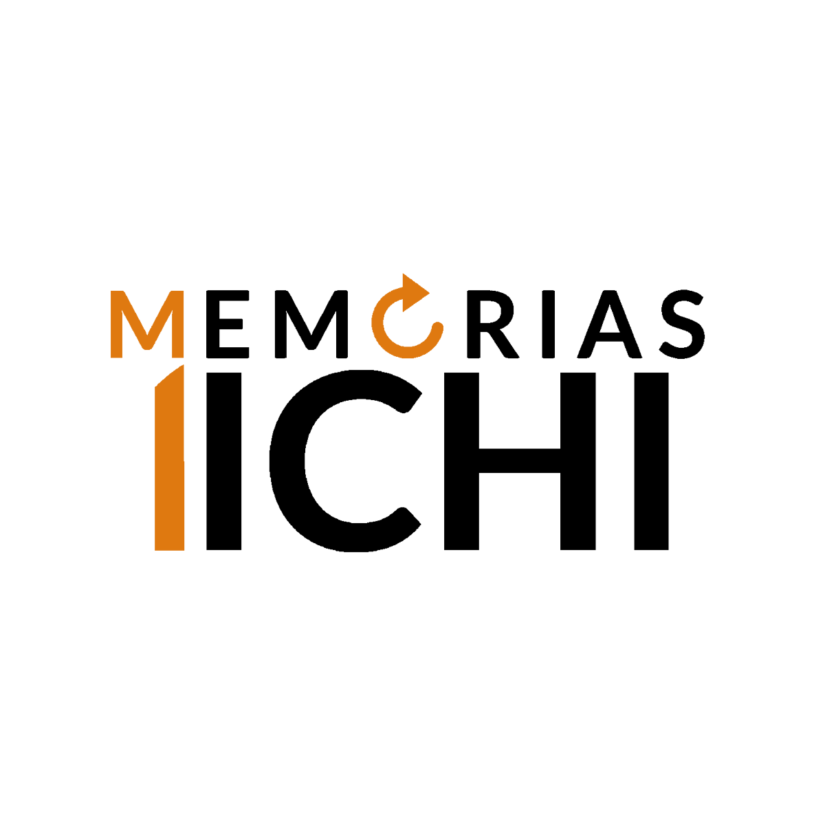 Logomarca preta sem borda e com loop laranja